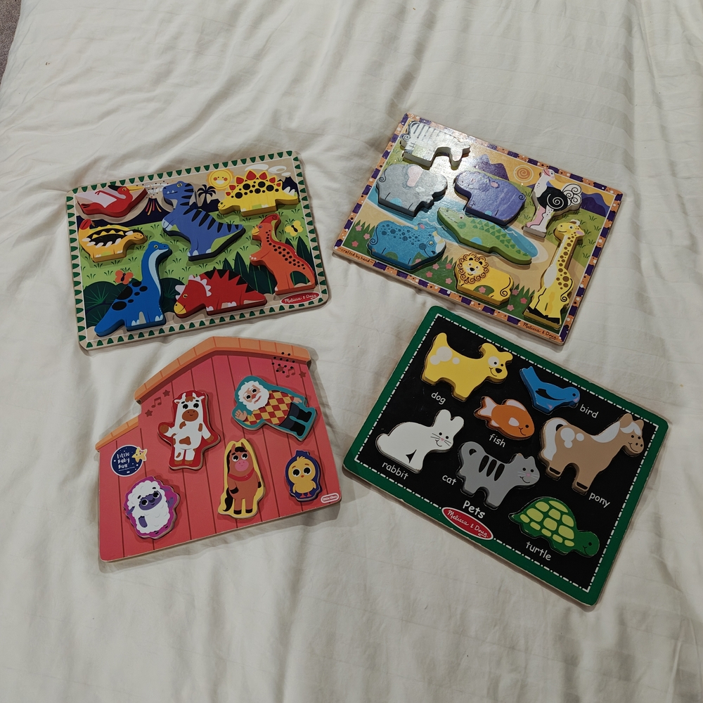 Melissa & Doug Colorful Animal Puzzle Collection